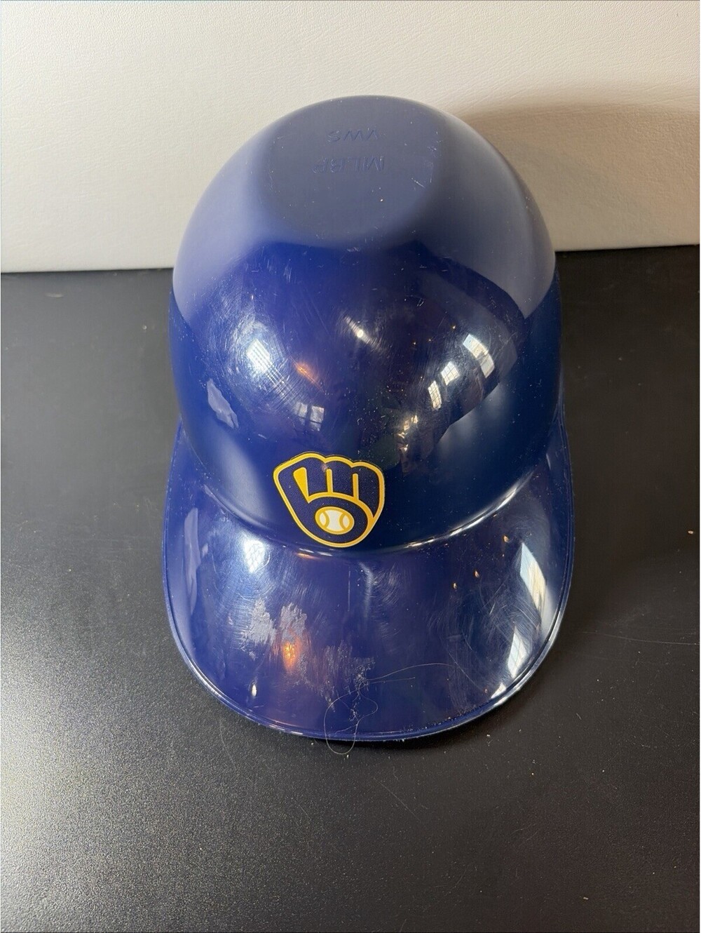 MLB Milwaukee Brewers Baseball Plastic Hat Dark Blue With Logo